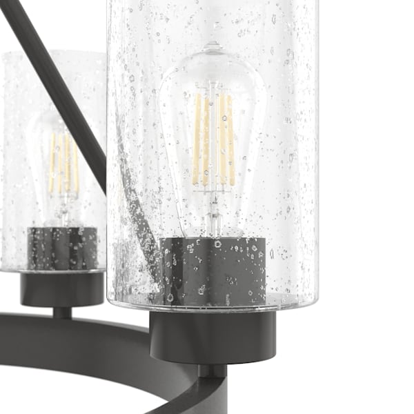 Hunter Hartland 6 Light Chandelier in Nickle Bronze