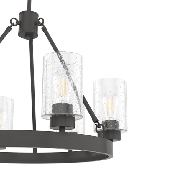 Hunter Hartland 6 Light Chandelier in Nickle Bronze