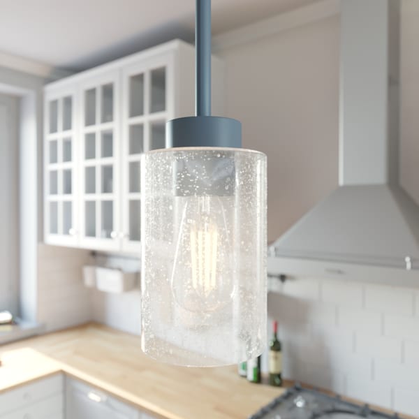Hunter Hartland 1 Light Pendant in Indigo Blue