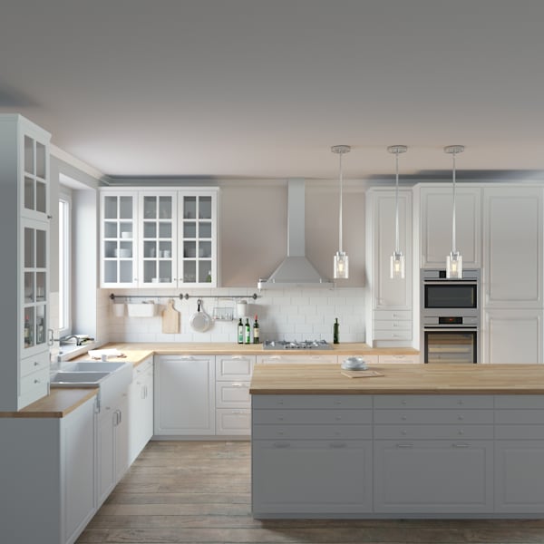 Hunter Hartland 1 Light Pendant in Brushed Nickel