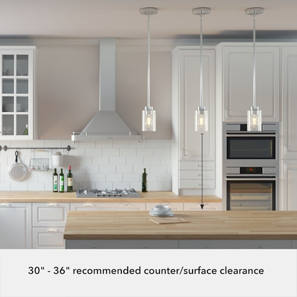 Hunter Hartland 1 Light Pendant in Brushed Nickel