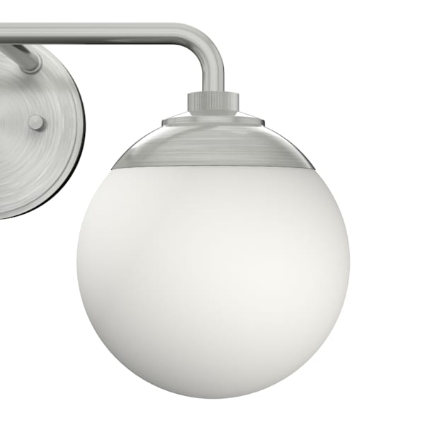 Hunter Hepburn 2 Light Vanity Light in Brushed Nickel