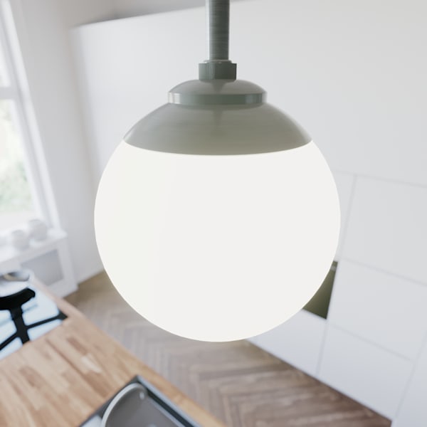 Hunter Hepburn 1 Light Mini Pendant in Brushed Nickel