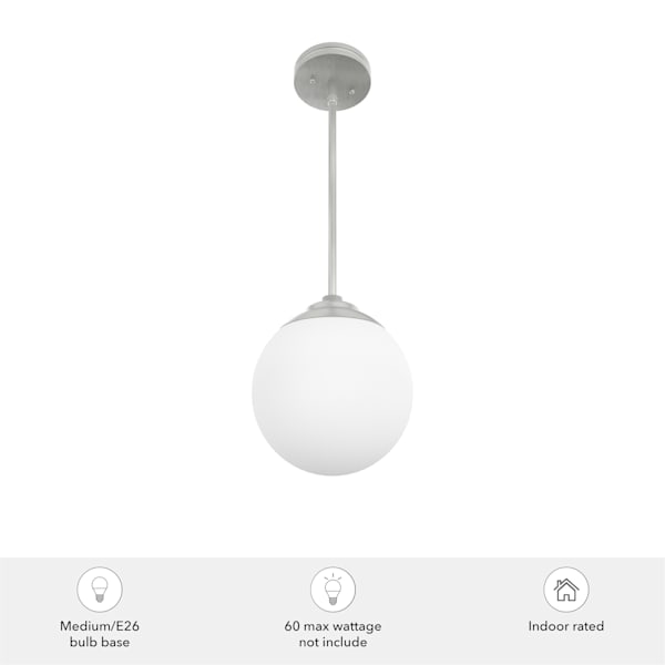 Hunter Hepburn 1 Light Mini Pendant in Brushed Nickel