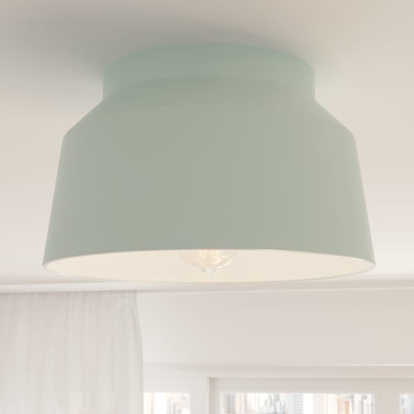 Hunter Cranbrook 1 Light Flush Mount in Mint