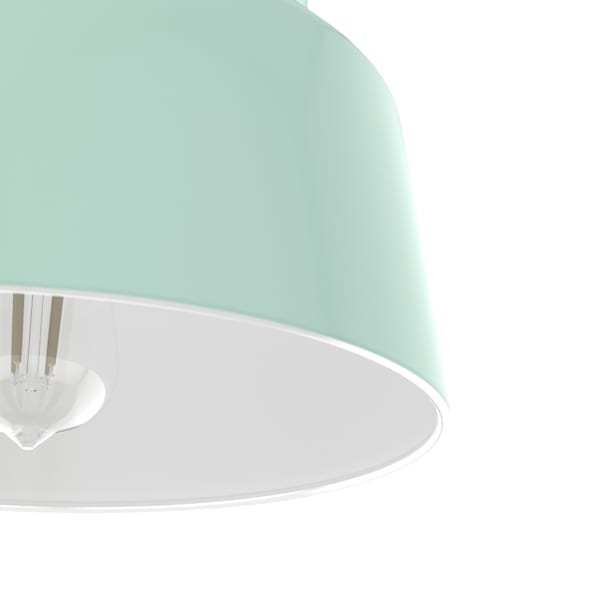 Hunter Cranbrook 1 Light Flush Mount in Mint