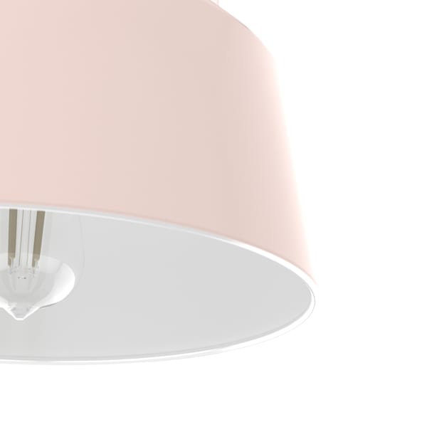 Hunter Cranbrook 1 Light Flush Mount in Blushed Pink