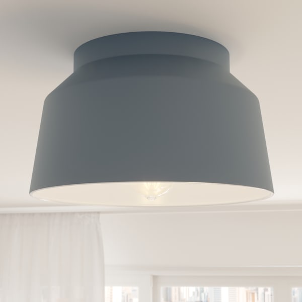 Hunter Cranbrook 1 Light Flush Mount in Indigo Blue