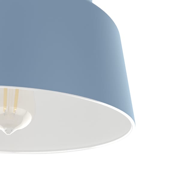 Hunter Cranbrook 1 Light Flush Mount in Indigo Blue
