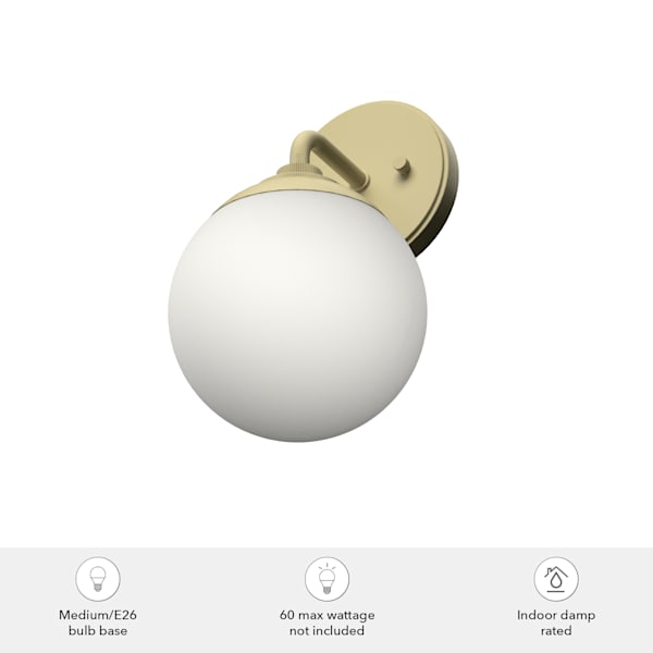 Hunter Hepburn 1 Light Wall Sconce in Painted Modern Brass