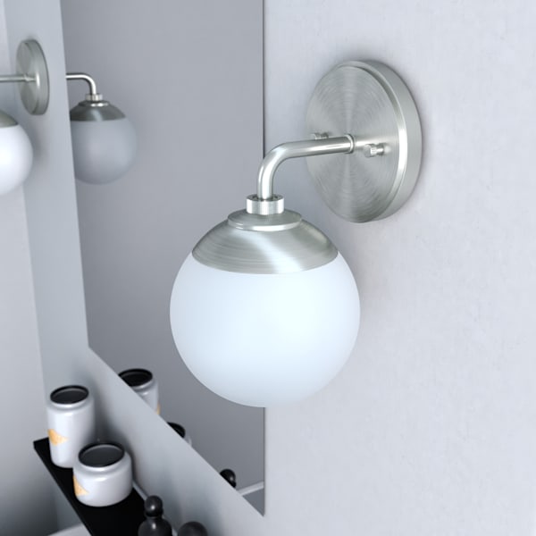 Hunter Hepburn 1 Light Wall Sconce in Brushed Nickel