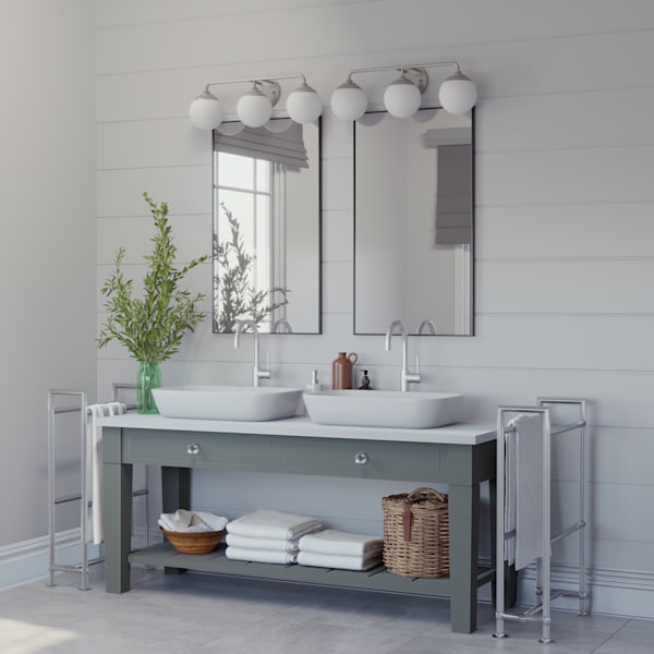 Hunter Hepburn 3 Light Vanity Light in Brushed Nickel
