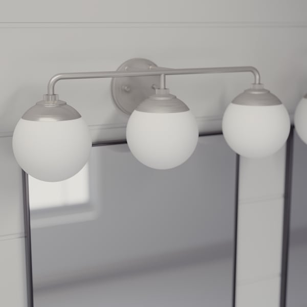 Hunter Hepburn 3 Light Vanity Light in Brushed Nickel
