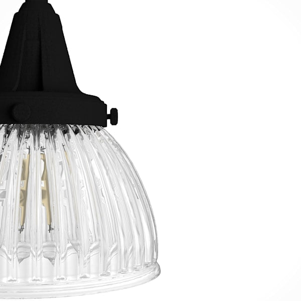 Hunter Cypress Grove 4 Light Linear Chandelier in Natural Iron