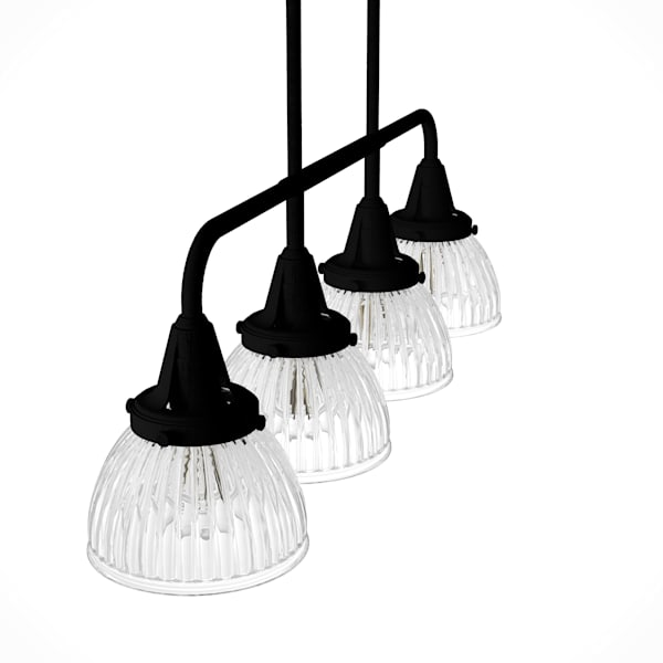 Hunter Cypress Grove 4 Light Linear Chandelier in Natural Iron