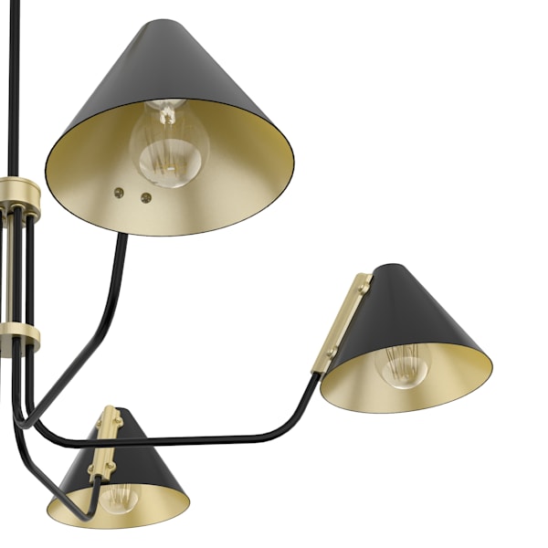 Hunter Grove Isle 5 Light Chandelier in Matte Black