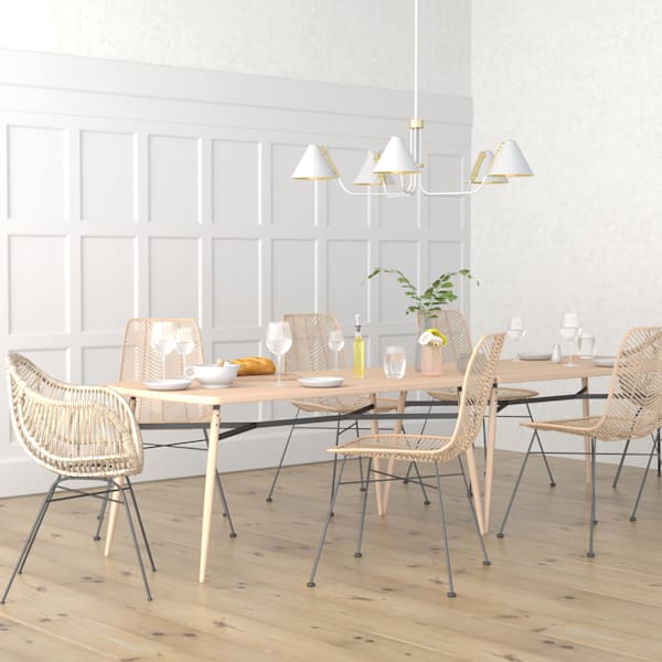 Hunter Grove Isle 5 Light Chandelier in Matte White