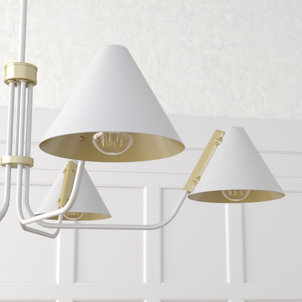 Hunter Grove Isle 5 Light Chandelier in Matte White