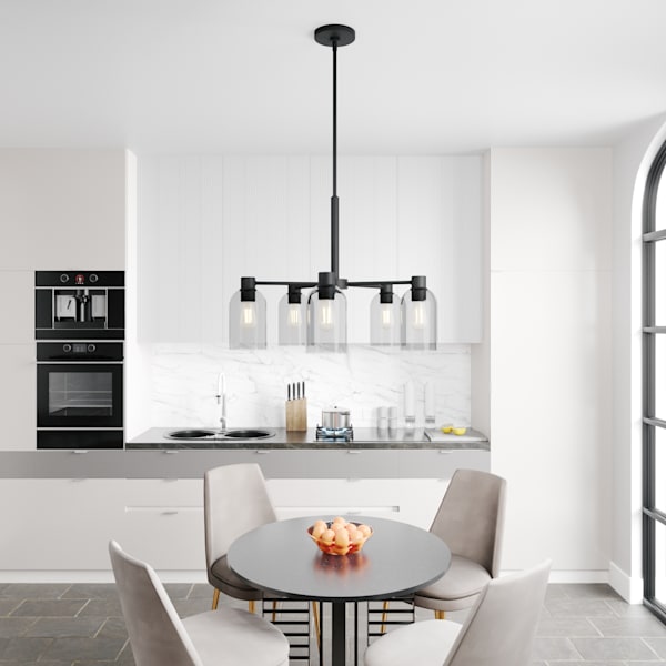 Hunter Lochemeade 5 Light Chandelier in Natural Iron