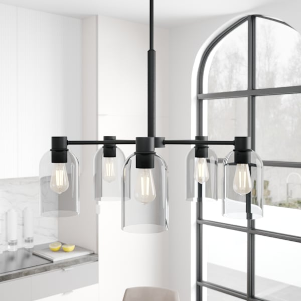Hunter Lochemeade 5 Light Chandelier in Natural Iron