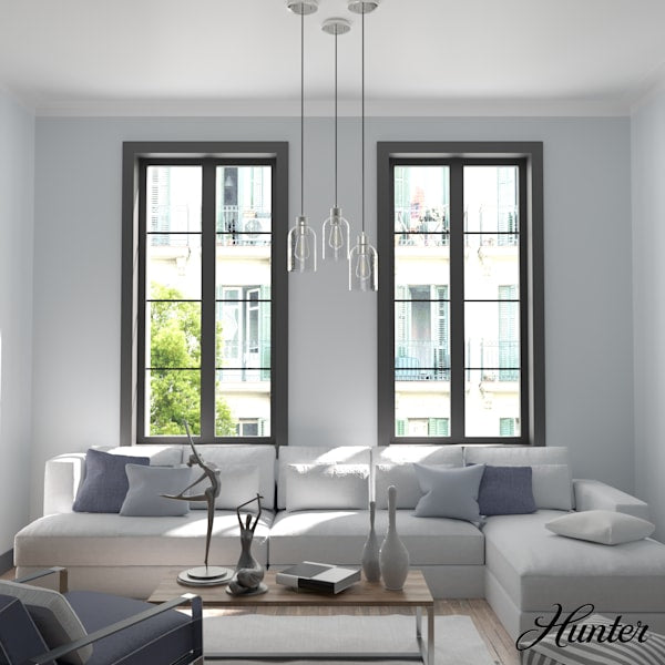 Hunter Lochemeade 1 Light Mini Pendant in Brushed Nickel