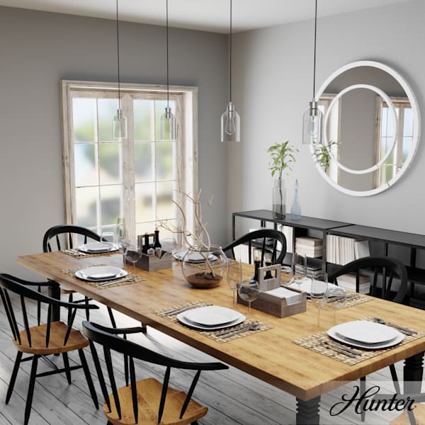 Hunter Lochemeade 1 Light Mini Pendant in Brushed Nickel