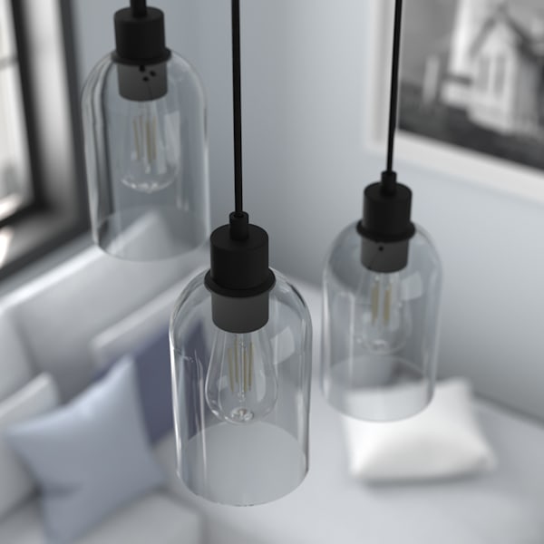Hunter Lochemeade 1 Light Mini Pendant in Natural Iron