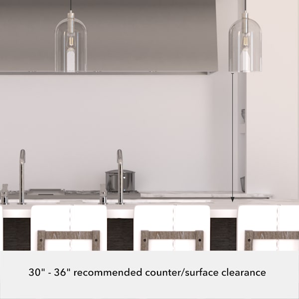 Hunter Lochemeade 1 Light Pendant in Brushed Nickel
