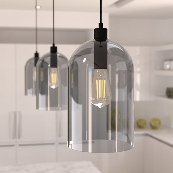 Hunter Lochemeade 1 Light Pendant in Natural Iron