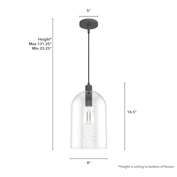 Hunter Lochemeade 1 Light Pendant in Noble Bronze