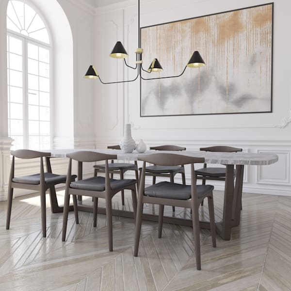 Hunter Grove Isle 4 Light Chandelier in Matte Black