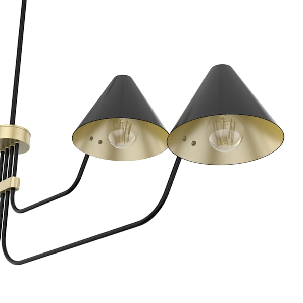 Hunter Grove Isle 4 Light Chandelier in Matte Black