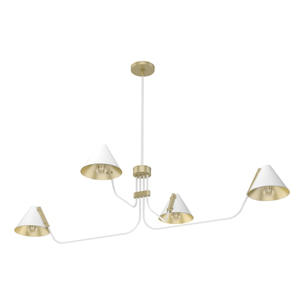Hunter Grove Isle 4 Light Chandelier in Matte White