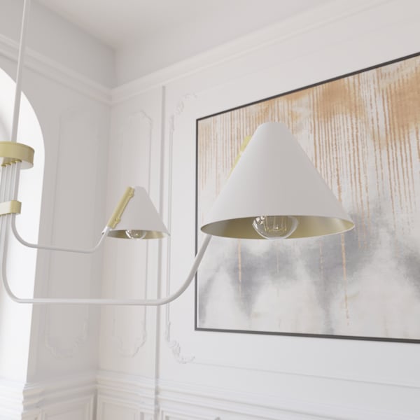Hunter Grove Isle 4 Light Chandelier in Matte White