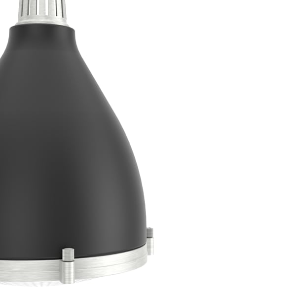 Hunter Bluff View 1 Light Pendant in Flat Matte Black