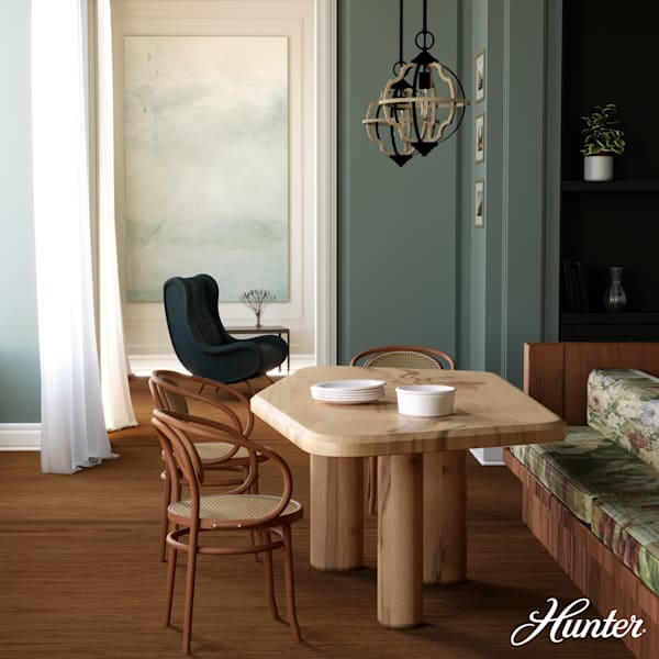 Hunter Stone Creek 1 Light Pendant - French Oak/Rustic Iron