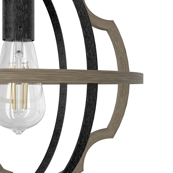 Hunter Stone Creek 1 Light Pendant - French Oak/Rustic Iron
