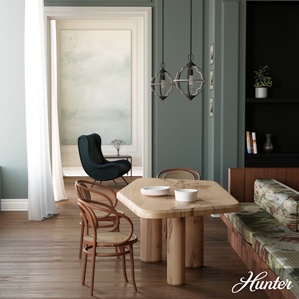 Hunter Stone Creek 1 Light Pendant in Noble Bronze