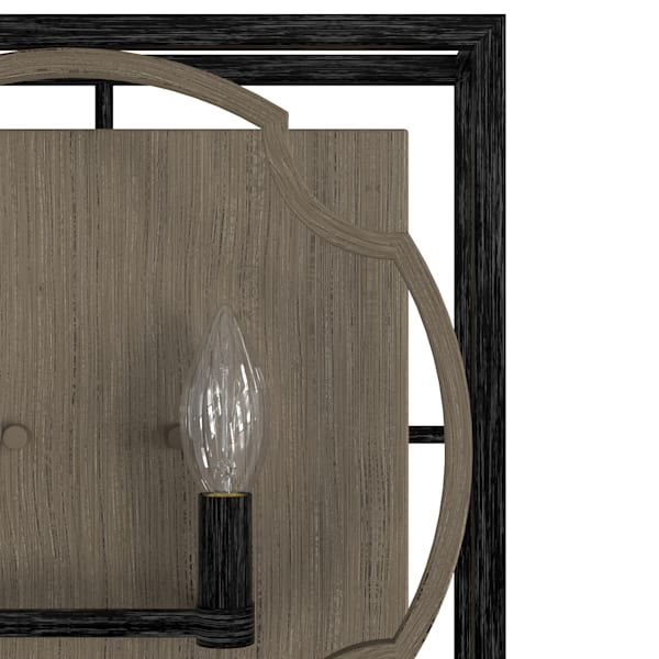 Hunter Stone Creek 2 Light Wall Sconce - French Oak/Rustic Iron