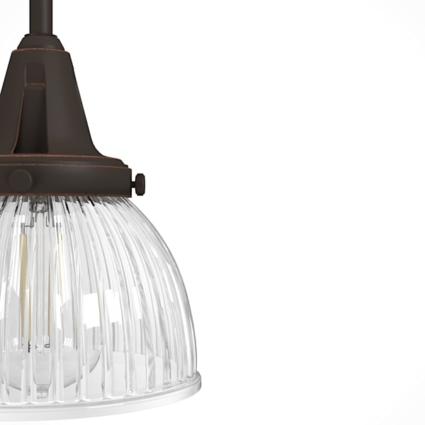 Hunter Cypress Grove 1 Light Mini Pendant in Onyx Bengal