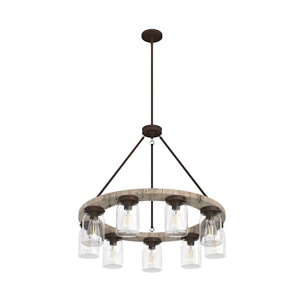Hunter Devon Park 9 Light Chandelier in Onyx Bengal
