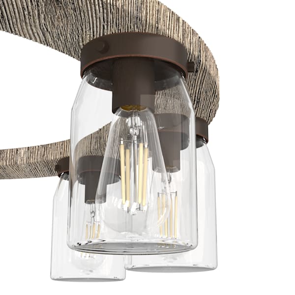 Hunter Devon Park 9 Light Chandelier in Onyx Bengal