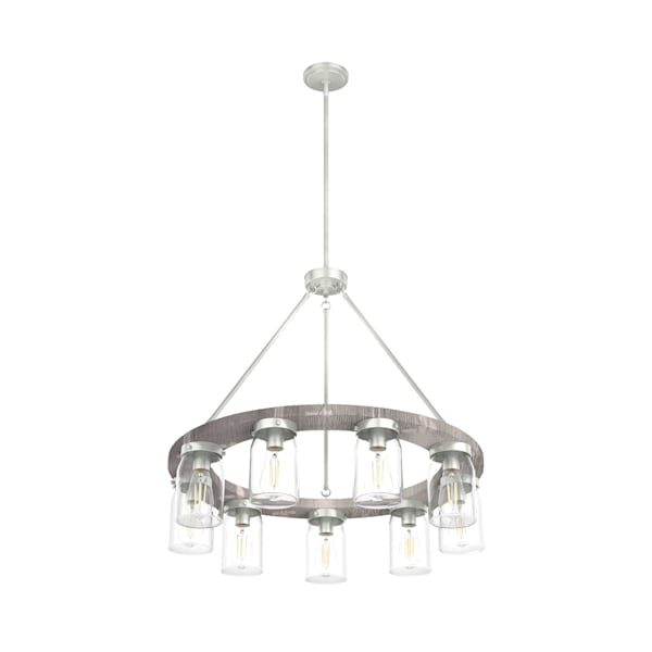 Hunter Devon Park 9 Light Chandelier in Brushed Nickel
