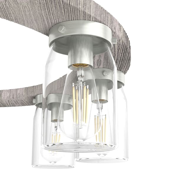 Hunter Devon Park 9 Light Chandelier in Brushed Nickel