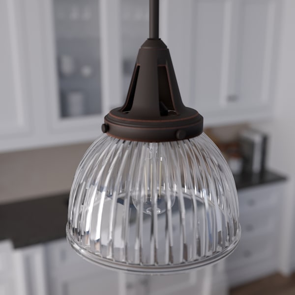 Hunter Cypress Grove 1 Light 10 Inch Pendant in Onyx Bengal