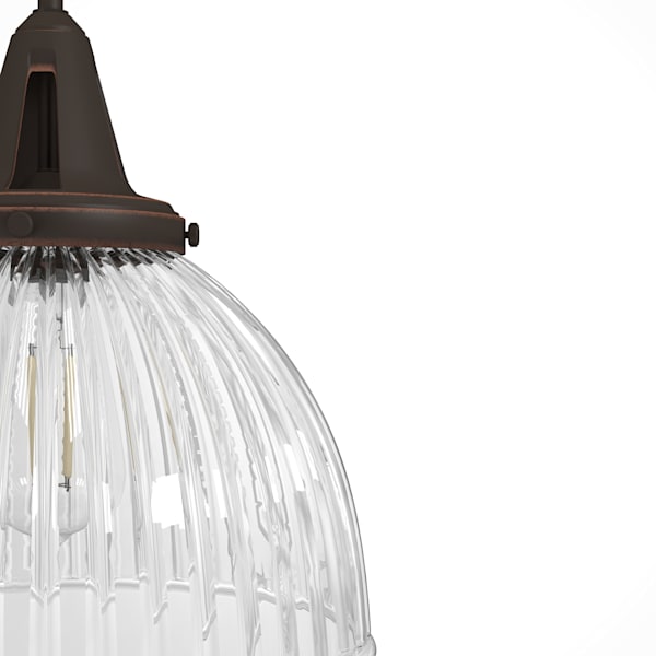 Hunter Cypress Grove 1 Light 13 Inch Pendant in Onyx Bengal
