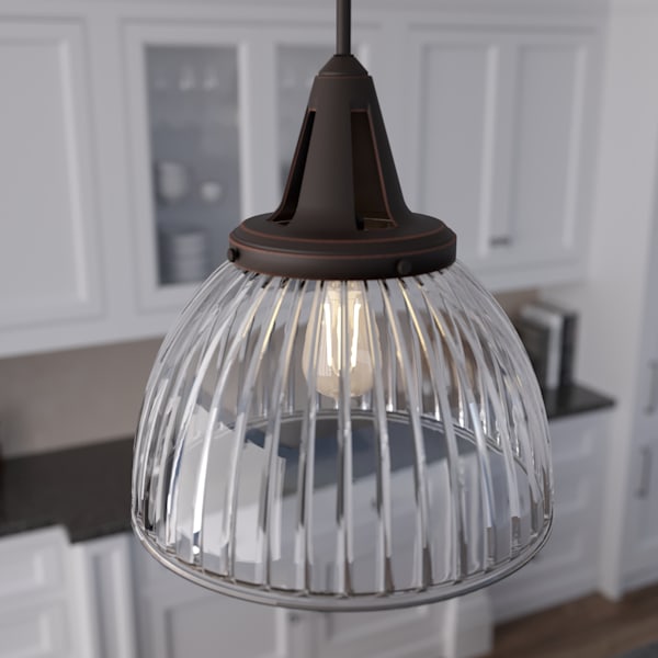 Hunter Cypress Grove 1 Light 16 Inch Pendant in Onyx Bengal