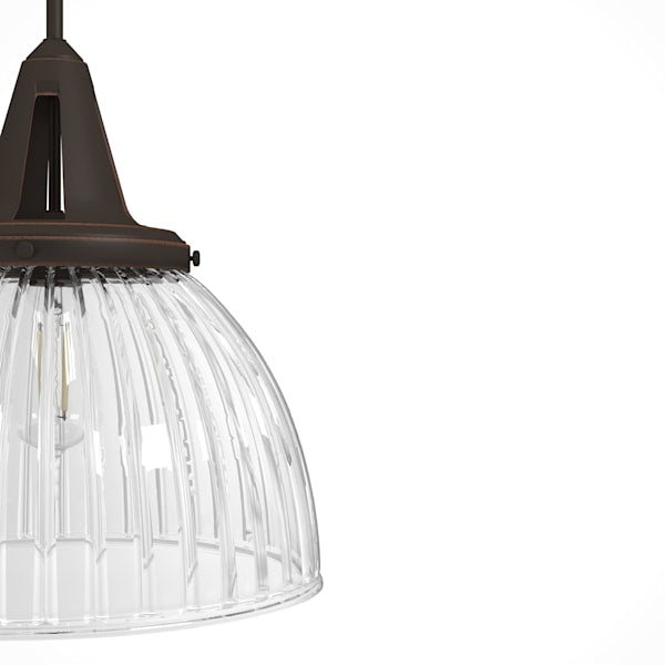 Hunter Cypress Grove 1 Light 16 Inch Pendant in Onyx Bengal