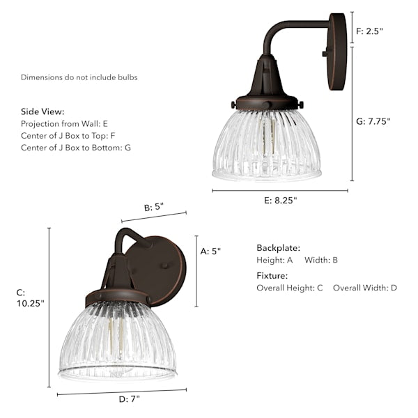 Hunter Cypress Grove 1 Light Wall Sconce in Onyx Bengal