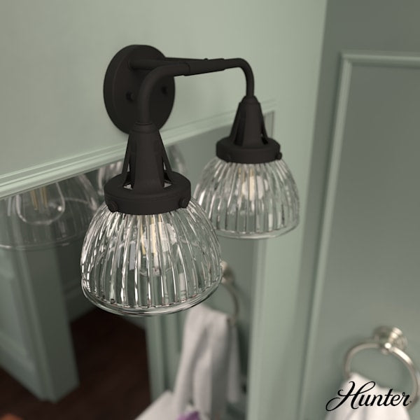 Hunter Cypress Grove 2 Light Vanity in Natural Iron